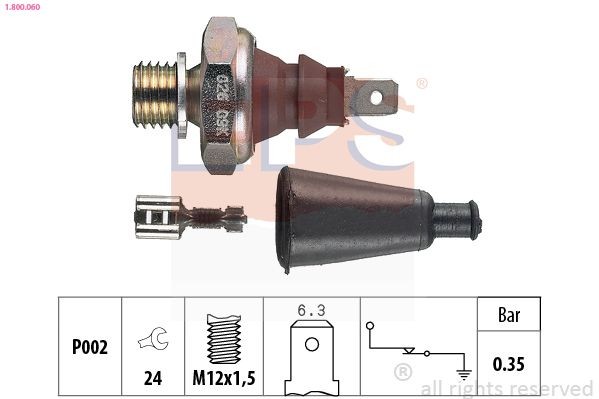FACET 7.0060 EPS M12x1,5, Made in Italy - OE Equivalent Oil Pressure Switch 1.800.060 buy