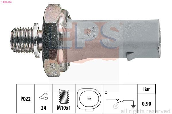 EPS 1.800.134 Oil Pressure Switch M10x1, 1 bar, Made in Italy - OE Equivalent