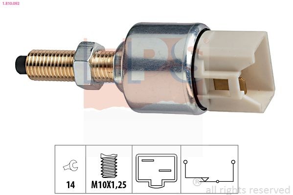 FACET 7.1092 EPS Mechanical, M10X1,25, Made in Italy - OE Equivalent Stop light switch 1.810.092 buy