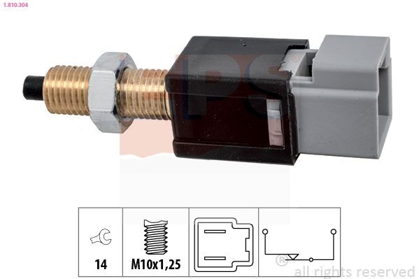 EPS 1.810.304 Brake Light Switch Mechanical, M10x1,25, Made in Italy - OE Equivalent
