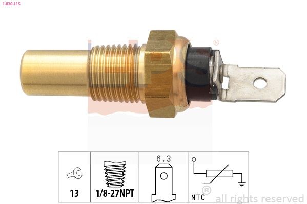 FACET 7.3115 EPS Made in Italy - OE Equivalent, red Spanner Size: 13 Coolant Sensor 1.830.115 buy