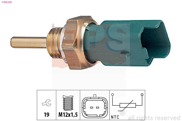 EPS 1.830.261 Sensor, coolant temperature Made in Italy - OE Equivalent