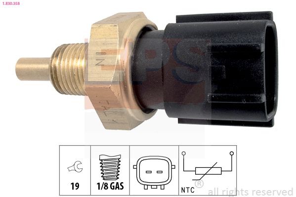 FACET 7.3358 EPS 1/8 GAS, Made in Italy - OE Equivalent Sensor, oil temperature 1.830.358 buy