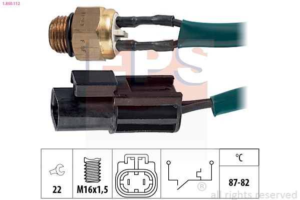 EPS 1.850.112 NISSAN Temperature switch, radiator fan in original quality