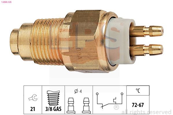 EPS 1.850.125 MAZDA Radiator fan temperature switch in original quality