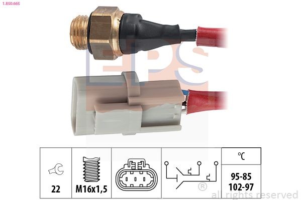 EPS 1.850.665 NISSAN Radiator fan switch in original quality