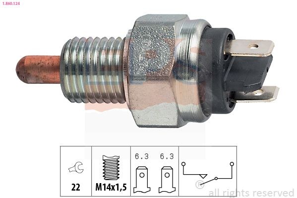 EPS 1.860.124 Reverse light switch Made in Italy - OE Equivalent