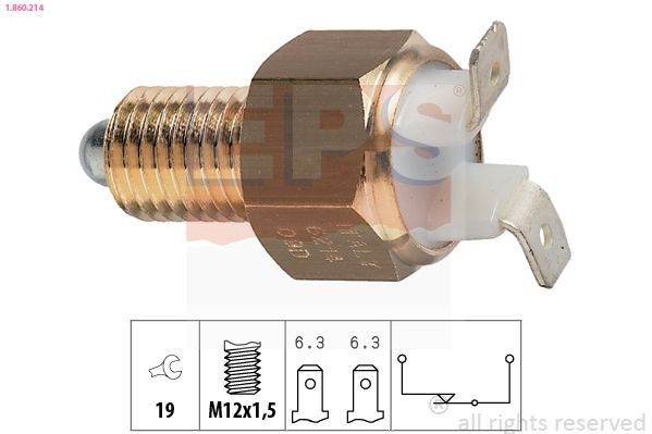 EPS 1.860.214 Reverse light switch Made in Italy - OE Equivalent