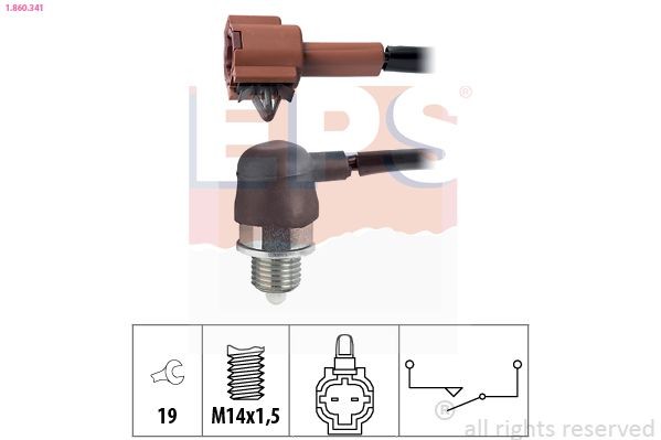 EPS 1.860.341 Reverse light switch Made in Italy - OE Equivalent