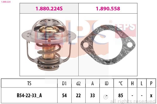 Opel ASTRA Thermostat 8745156 EPS 1.880.224 online buy