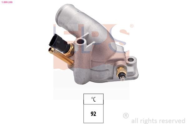 EPS 1.880.288 Engine thermostat Opening Temperature: 92°C, Made in Italy - OE Equivalent, with seal