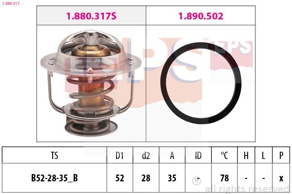 Daihatsu GRAN MOVE Engine thermostat EPS 1.880.317 cheap