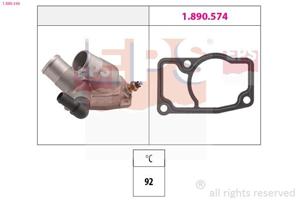 EPS 1.880.344 Engine thermostat Opening Temperature: 92°C, Made in Italy - OE Equivalent