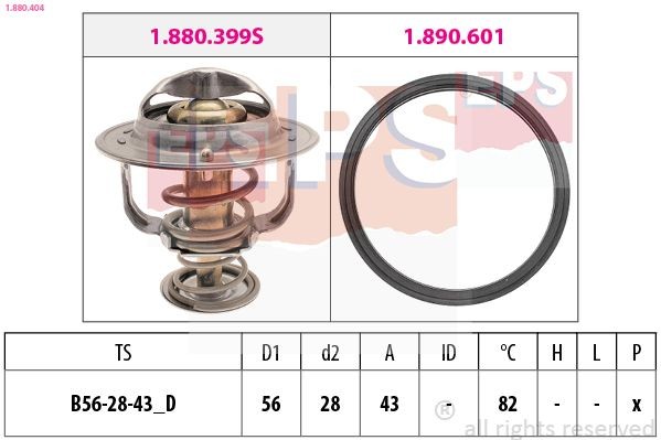 EPS 1.880.404 Engine thermostat MITSUBISHI experience and price