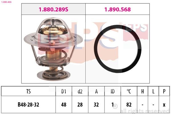 EPS 1.880.466 Kühlwasserthermostat für NISSAN ECO-T LKW in Original Qualität