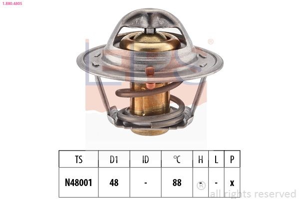 FACET 7.8480S EPS 1.880.480S Engine thermostat 91XM-8575A-A