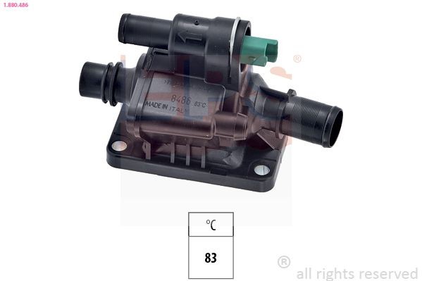EPS 1.880.486 Engine thermostat Opening Temperature: 83°C, Made in Italy - OE Equivalent, with seal