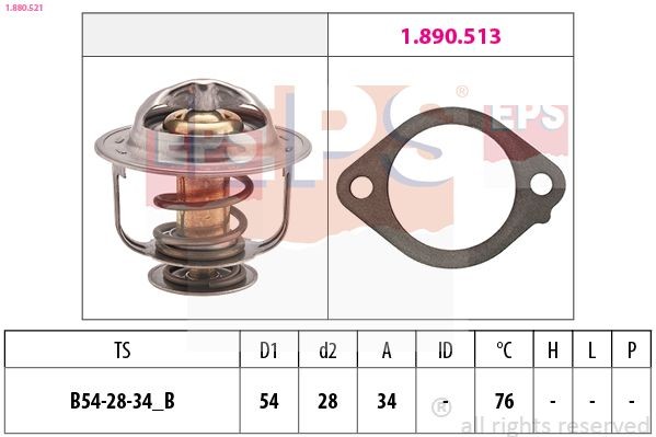 EPS 1.880.521 Engine thermostat MITSUBISHI experience and price