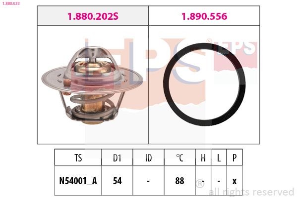 FACET 7.8533 EPS 1.880.533 Engine thermostat GTS-106