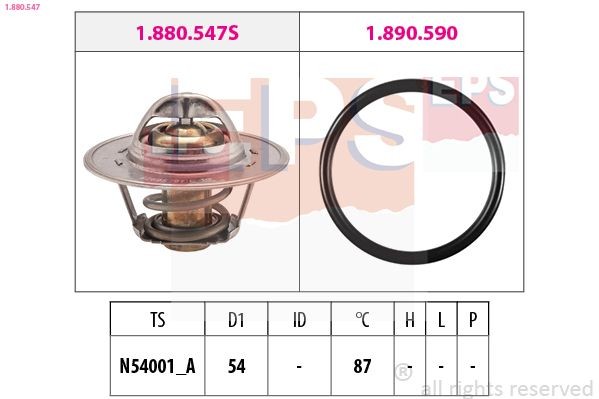 FACET 7.8547 EPS 1.880.547 Engine thermostat K68000800AA