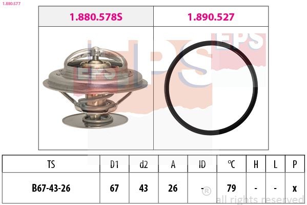 EPS 1.880.577 Kühlwasserthermostat für MERCEDES-BENZ AXOR 2 LKW in Original Qualität