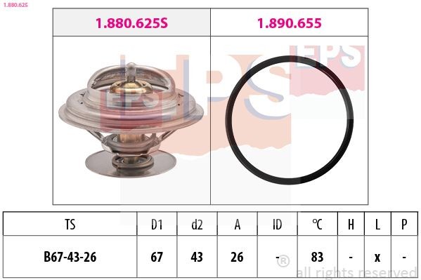 Great value for money - EPS Engine thermostat 1.880.625