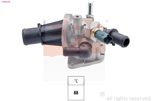 FACET 7.8639 EPS Opening Temperature: 88°C, Made in Italy - OE Equivalent, with seal Thermostat, coolant 1.880.639 buy