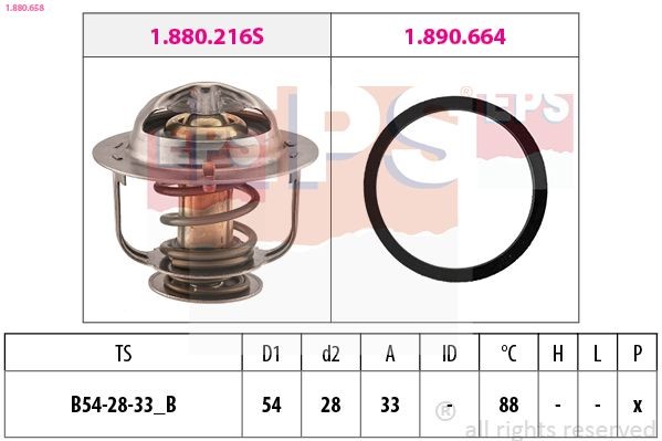 Nissan TRADE Engine thermostat EPS 1.880.658 cheap