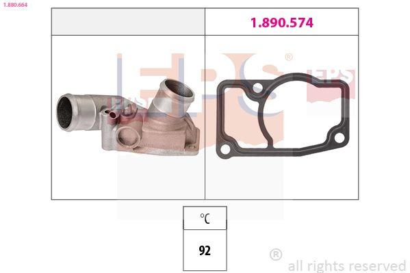 Opel ZAFIRA Coolant thermostat 8745558 EPS 1.880.664 online buy