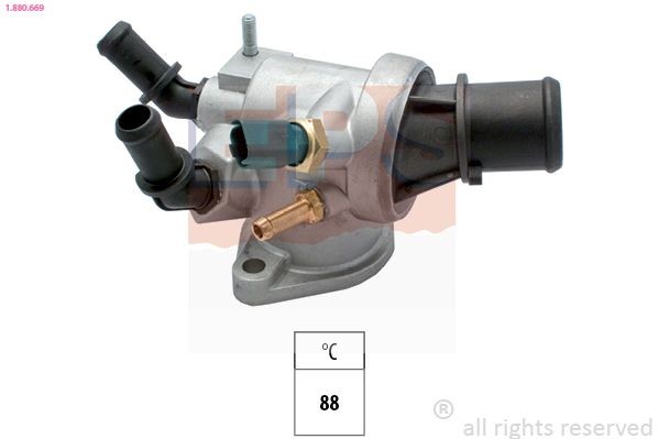Original EPS FACET 7.8669 Coolant thermostat 1.880.669 for OPEL ZAFIRA