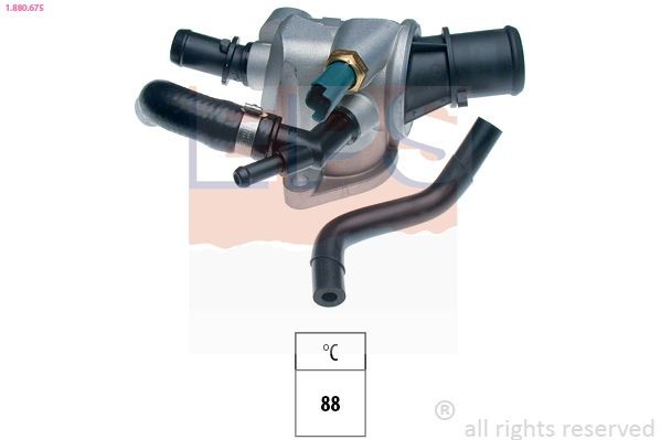 EPS 1.880.675 Engine thermostat Opening Temperature: 88°C, Made in Italy - OE Equivalent, with seal