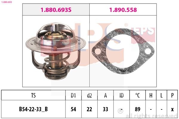 EPS 1.880.693 Engine thermostat CHEVROLET experience and price