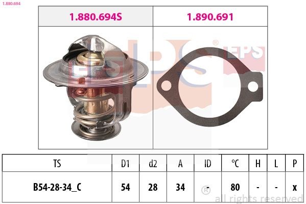 Great value for money - EPS Engine thermostat 1.880.694
