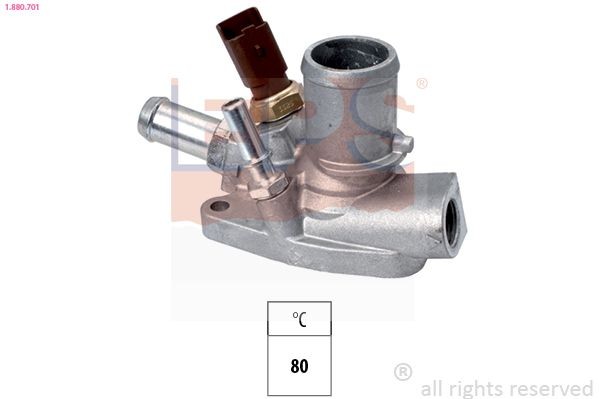 EPS 1.880.701 Engine thermostat Opening Temperature: 80°C, Made in Italy - OE Equivalent, with seal