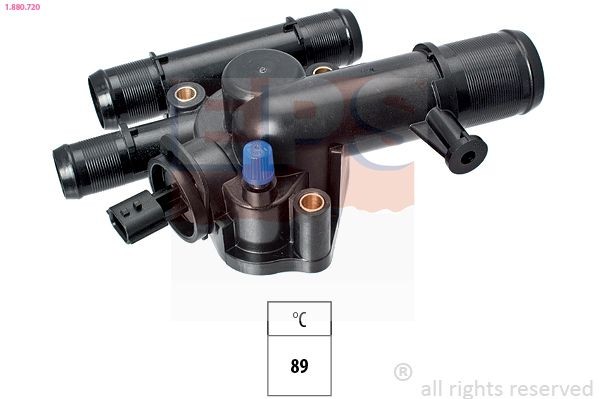 EPS 1.880.720 Engine thermostat Opening Temperature: 89°C, Made in Italy - OE Equivalent, with seal
