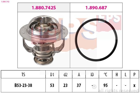 Audi A3 Coolant thermostat 8745632 EPS 1.880.742 online buy