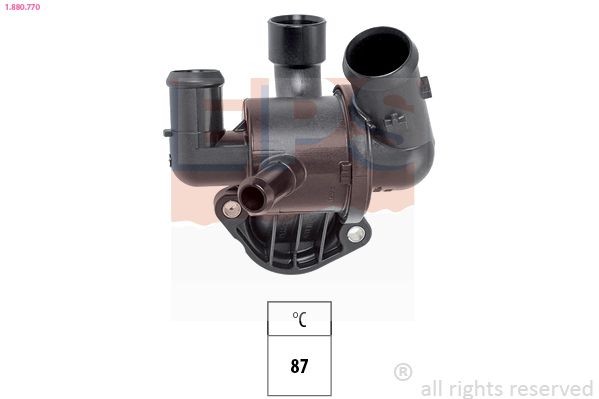 EPS 1.880.770 Engine thermostat Opening Temperature: 87°C, Made in Italy - OE Equivalent, with seal