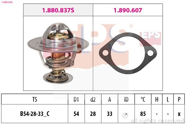 FACET 7.8838 EPS 1.880.838 Engine thermostat 25500-27000