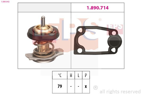 FACET 7.8942 EPS 1.880.942 Engine thermostat 5 0435 3905
