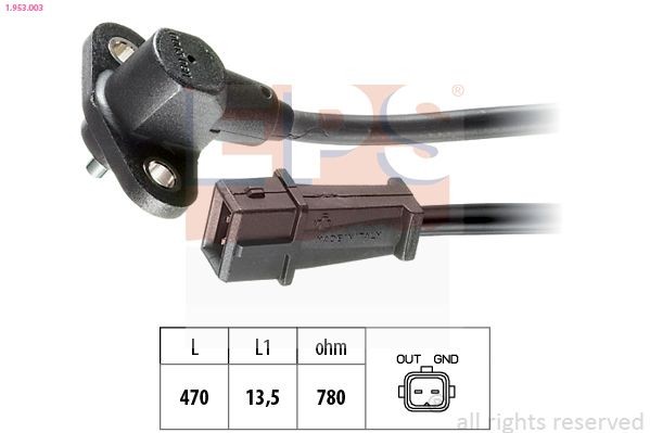 EPS 1.953.003 Crankshaft sensor Made in Italy - OE Equivalent
