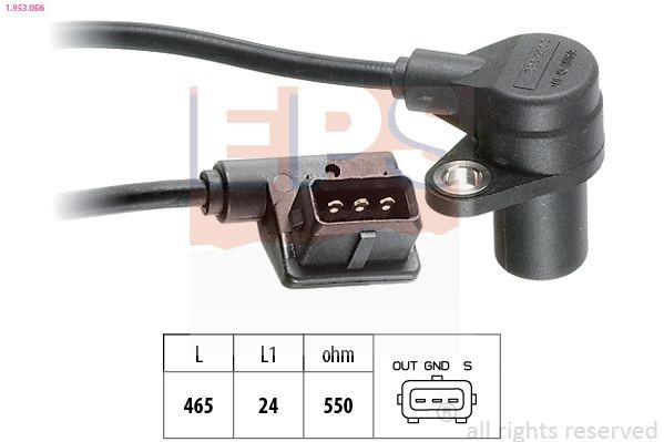 EPS 1.953.056 Crankshaft sensor Made in Italy - OE Equivalent