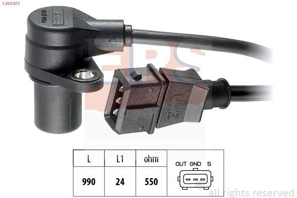 Crankshaft sensor EPS Made in Italy - OE Equivalent - 1.953.073
