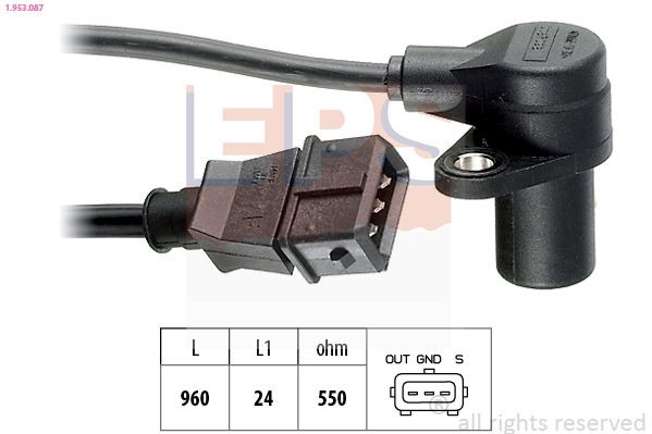 Crankshaft pulse sensor EPS Made in Italy - OE Equivalent - 1.953.087