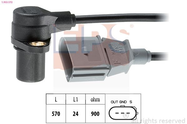 EPS 1.953.172 Crankshaft sensor Made in Italy - OE Equivalent