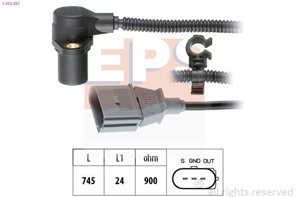 EPS 1.953.267 Crankshaft sensor Made in Italy - OE Equivalent