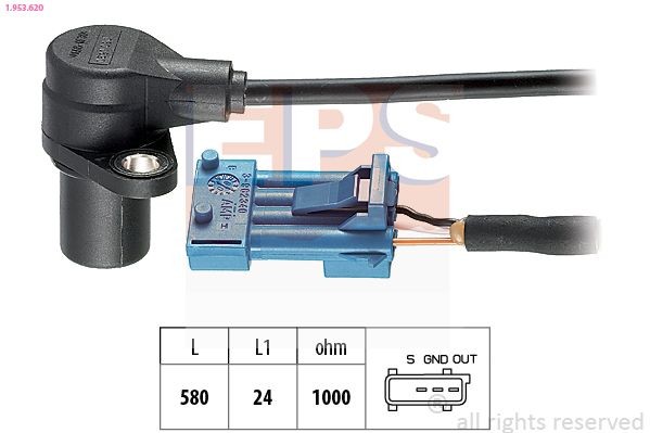EPS 1.953.620 Crankshaft sensor Made in Italy - OE Equivalent