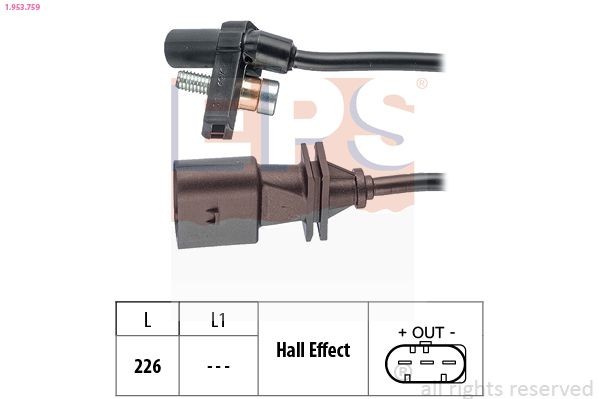EPS 1.953.759 Crankshaft sensor Made in Italy - OE Equivalent