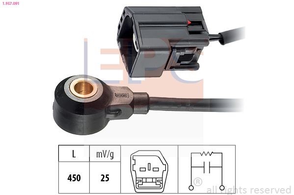 EPS 1.957.091 Knock Sensor Made in Italy - OE Equivalent