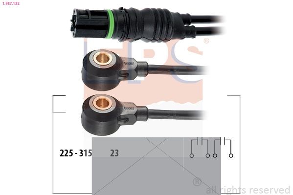 EPS 1.957.132 Knock Sensor Made in Italy - OE Equivalent