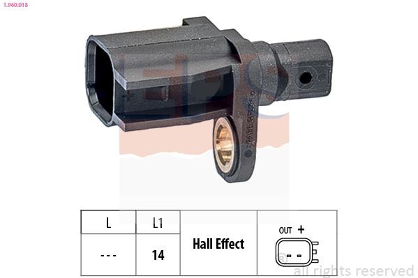 EPS 1.960.018 ABS sensor Made in Italy - OE Equivalent